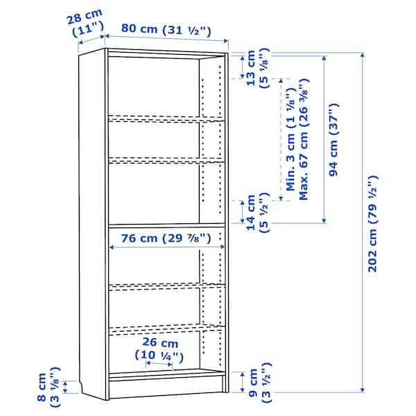 IKEAの本棚:おすすめ人気ランキング&選び方ガイド 32 billy bookcase white 0723342 pe733920 s5