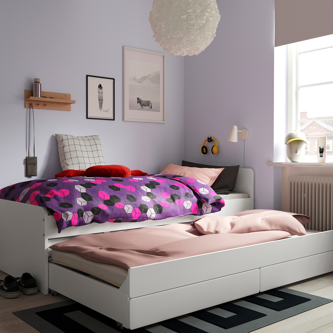 slaekt bed frame with underbed and storage white 1362803 pe955327 s5